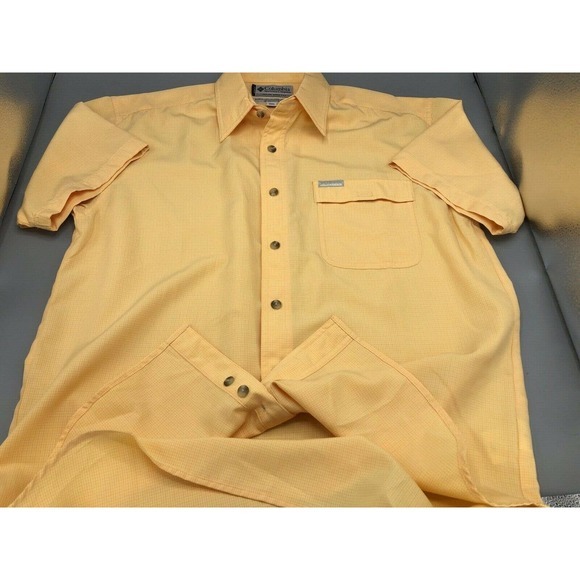 Columbia GRT Men Checker Button Outdoor Shirt MED - Picture 11 of 12